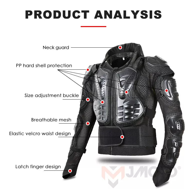 Vemar Full Body Armor Motorcycle Jacket Chest Back Protector Moto Body Armor Guard Motocross Racing Armor Jacket Cycling MX Coat